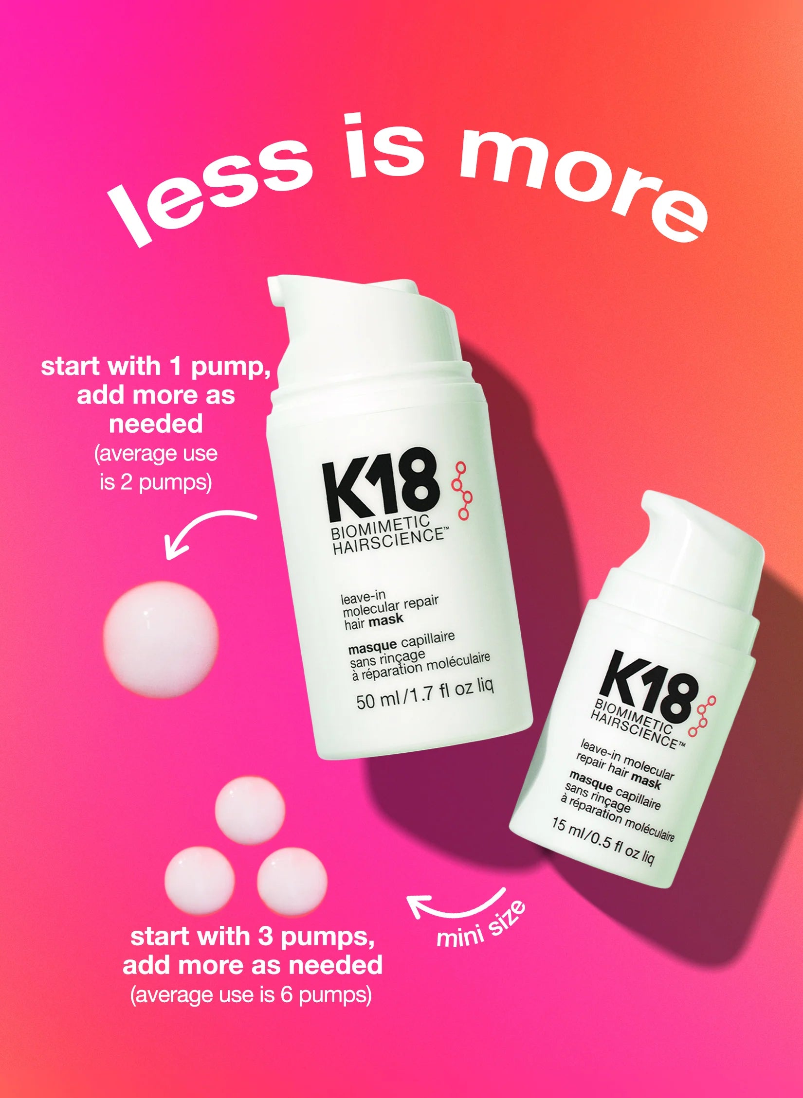 K18 Full-Size Leave-In Molecular Repair Hair Mask 50 ml