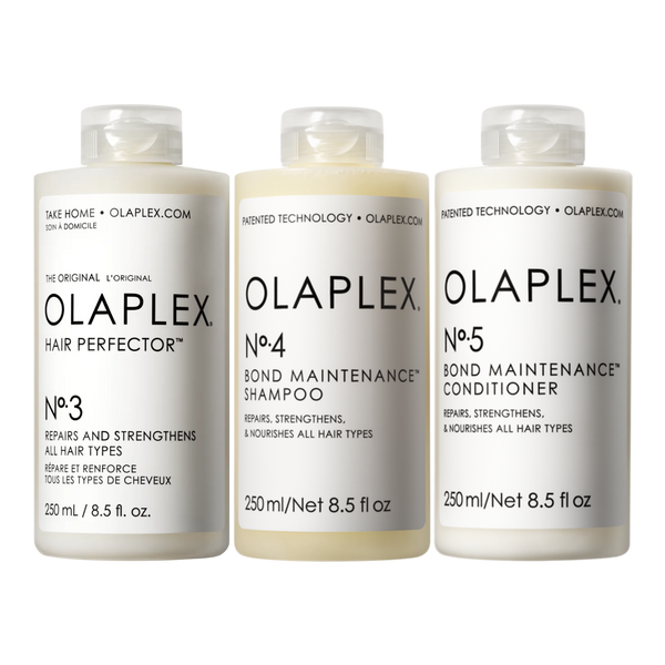 OLAPLEX Kit Nº.3 HAIR PERFECTOR / Nº.4 BOND MAINTENANCE / Nº.5 BOND MAINTENANCE CONDITIONER