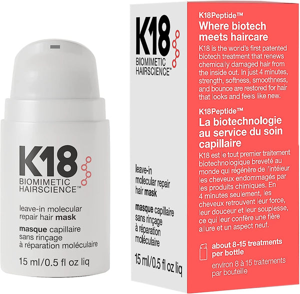 K18 Mini Leave-In Molecular Repair Hair Mask 15 ml